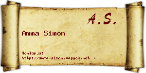 Amma Simon névjegykártya